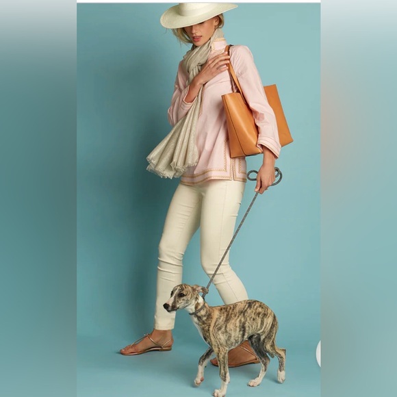 NicoBlu Maharani Tunic In Blush Pink Embroidered In Gold Filigree. Size XL - Picture 4 of 16